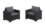 California Armchair x2 - Grey