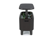 Keter Bevy BAR Cocktail Table, Polypropylene, Anthracite Grey