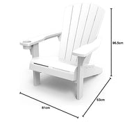 Keter Alpine Adirondack Garden Chair - White