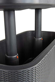 Keter Bevy BAR Cocktail Table, Polypropylene, Anthracite Grey