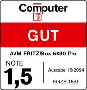 FRITZ!Box 5690 Pro DSL & Fibre Optic Router, Wi-Fi 7 up to 18.5 Gbps