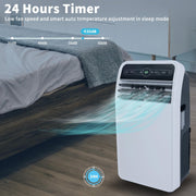 Portable Air Conditioner 12000 BTU with Dehumidifier and Fan Modes, Remote Control, 24h Timer, Window Kit