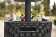 Keter Bevy BAR Cocktail Table, Polypropylene, Anthracite Grey