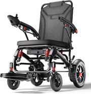 Ultra Lightweight Foldable Electric Wheelchair for Adults, 25 Mile Range, Portable All-Terrain Power Chair with 360° Joystick