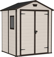 6 x 5 ft Outdoor Garden Storage Shed with Double Doors, Window & Heavy-Duty Floor Panel