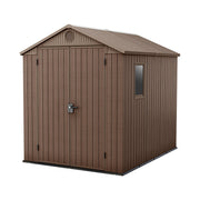 6 x 8 ft Outdoor Garden Storage Shed with Double Doors, Window & Heavy-Duty Floor Panel