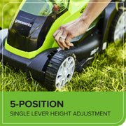 40V Cordless Lawn Mower with Batteries, Charger & 40L Grass Collection Bag