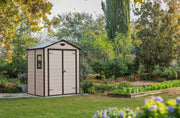 6 x 5 ft Outdoor Garden Storage Shed with Double Doors, Window & Heavy-Duty Floor Panel