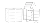 240L Bin Hideaway Extension - Grey
