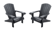 Alpine Adirondack Chair Set - Grey